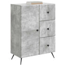 Sideboard med skuffe Betongrå 66 x 34,5 x 90 cm Konstrueret træ
