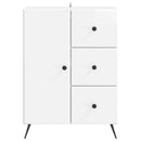 Sideboard Hvid højglans 66 x 34,5 x 90 cm Konstrueret træ