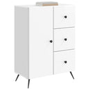 Sideboard Hvid højglans 66 x 34,5 x 90 cm Konstrueret træ