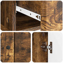 Sideboard med skuffe Røget eg 66 x 34,5 x 90 cm Konstrueret træ