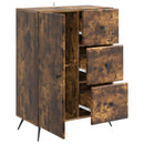 Sideboard med skuffe Røget eg 66 x 34,5 x 90 cm Konstrueret træ
