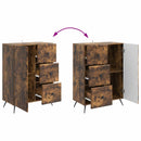 Sideboard med skuffe Røget eg 66 x 34,5 x 90 cm Konstrueret træ