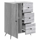Sideboard Grå sonoma-eg 66 x 34,5 x 90 cm Konstrueret træ