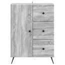Sideboard Grå sonoma-eg 66 x 34,5 x 90 cm Konstrueret træ