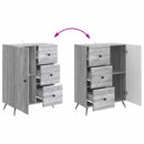 Sideboard Grå sonoma-eg 66 x 34,5 x 90 cm Konstrueret træ