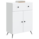 Sideboard med skuffe Hvid 66 x 34,5 x 90 cm Konstrueret træ