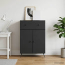 Sideboard med skuffe Sort 66 x 34,5 x 90 cm Konstrueret træ