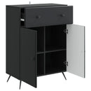 Sideboard med skuffe Sort 66 x 34,5 x 90 cm Konstrueret træ