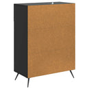 Sideboard med skuffe Sort 66 x 34,5 x 90 cm Konstrueret træ