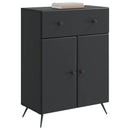 Sideboard med skuffe Sort 66 x 34,5 x 90 cm Konstrueret træ