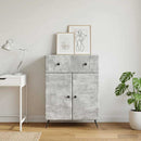 Sideboard med skuffe Betongrå 66 x 34,5 x 90 cm Konstrueret træ