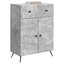 Sideboard med skuffe Betongrå 66 x 34,5 x 90 cm Konstrueret træ