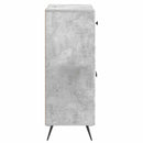 Sideboard med skuffe Betongrå 66 x 34,5 x 90 cm Konstrueret træ