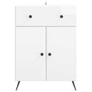 Sideboard Hvid højglans 66 x 34,5 x 90 cm Konstrueret træ