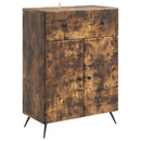Sideboard med skuffe Røget eg 66 x 34,5 x 90 cm Konstrueret træ