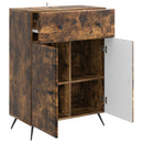 Sideboard med skuffe Røget eg 66 x 34,5 x 90 cm Konstrueret træ