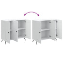 Sideboard Hvid 89 x 34,5 x 80 cm Konstrueret træ