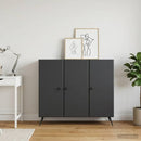 Sideboard Sort 89 x 34,5 x 80 cm Konstrueret træ