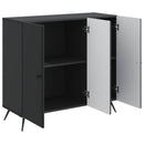 Sideboard Sort 89 x 34,5 x 80 cm Konstrueret træ