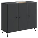 Sideboard Sort 89 x 34,5 x 80 cm Konstrueret træ