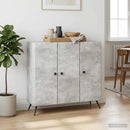 Sideboard Betongrå 89 x 34,5 x 80 cm Konstrueret træ