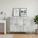 Sideboard Betongrå 89 x 34,5 x 80 cm Konstrueret træ