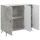Sideboard Betongrå 89 x 34,5 x 80 cm Konstrueret træ