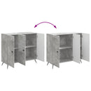 Sideboard Betongrå 89 x 34,5 x 80 cm Konstrueret træ