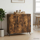 Sideboard Røget eg 89 x 34,5 x 80 cm Konstrueret træ