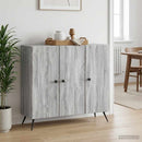Sideboard Grå sonoma-eg 89 x 34,5 x 80 cm Konstrueret træ