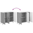 Sideboard Grå sonoma-eg 89 x 34,5 x 80 cm Konstrueret træ