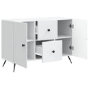 Sideboard med skuffe Hvid 89 x 34,5 x 60 cm Konstrueret træ