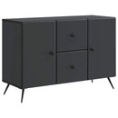 Sideboard med skuffe Sort 89 x 34,5 x 60 cm Konstrueret træ