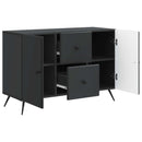 Sideboard med skuffe Sort 89 x 34,5 x 60 cm Konstrueret træ