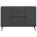 Sideboard med skuffe Sort 89 x 34,5 x 60 cm Konstrueret træ