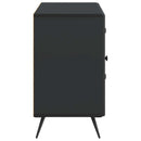 Sideboard med skuffe Sort 89 x 34,5 x 60 cm Konstrueret træ