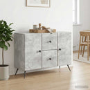 Sideboard med skuffe Betongrå 89 x 34,5 x 60 cm Konstrueret træ