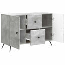 Sideboard med skuffe Betongrå 89 x 34,5 x 60 cm Konstrueret træ