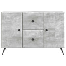 Sideboard med skuffe Betongrå 89 x 34,5 x 60 cm Konstrueret træ