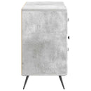 Sideboard med skuffe Betongrå 89 x 34,5 x 60 cm Konstrueret træ