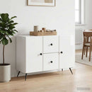 Sideboard Hvid højglans 89 x 34,5 x 60 cm Konstrueret træ