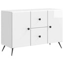 Sideboard Hvid højglans 89 x 34,5 x 60 cm Konstrueret træ