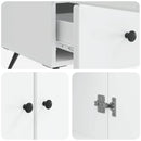Sideboard med skuffe Hvid 66 x 34,5 x 95 cm Konstrueret træ