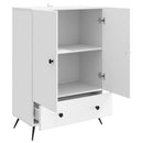 Sideboard med skuffe Hvid 66 x 34,5 x 95 cm Konstrueret træ