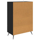 Sideboard med skuffe Sort 66 x 34,5 x 95 cm Konstrueret træ