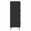 Sideboard med skuffe Sort 66 x 34,5 x 95 cm Konstrueret træ