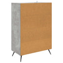 Sideboard med skuffe Betongrå 66 x 34,5 x 95 cm Konstrueret træ