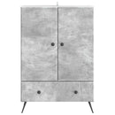 Sideboard med skuffe Betongrå 66 x 34,5 x 95 cm Konstrueret træ