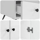 Sideboard Hvid højglans 66 x 34,5 x 95 cm Konstrueret træ