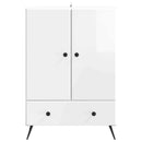Sideboard Hvid højglans 66 x 34,5 x 95 cm Konstrueret træ